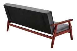 Schlafsofa dunkelgrau Samt