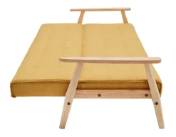 Schlafsofa senfgelb Strukturstoff