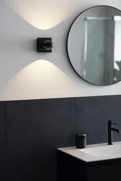 SCHÖNER WOHNEN-Kollektion LED Badlampe Wand LENSE schwarz