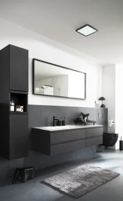 SCHÖNER WOHNEN-Kollektion LED Badlampe Decke FLAT 30 x 30 cm schwarz