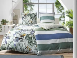 SCHÖNER WOHNEN-Kollektion Satin-Bettwäsche BRUSH 135 x 200 cm mehrfarbig