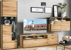 SCHÖNER WOHNEN-Kollektion Wohnwand II ANDRA Eiche rustico geölt