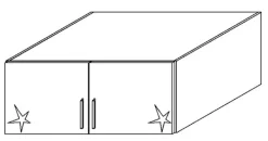 Schrankaufsatz CELLE 91 x 39 cm Sonoma Eiche/HG weiß