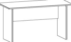 Schreibtisch ALBERO 68 x 140 x 75 cm NB weiß