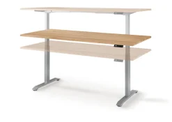 Schreibtisch DURABLE OFFICE 120 x 80 cm braun/ silbergrau