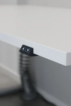 Schreibtisch ISORNO 160 x 80 cm Lichtgrau/ silberfarbig