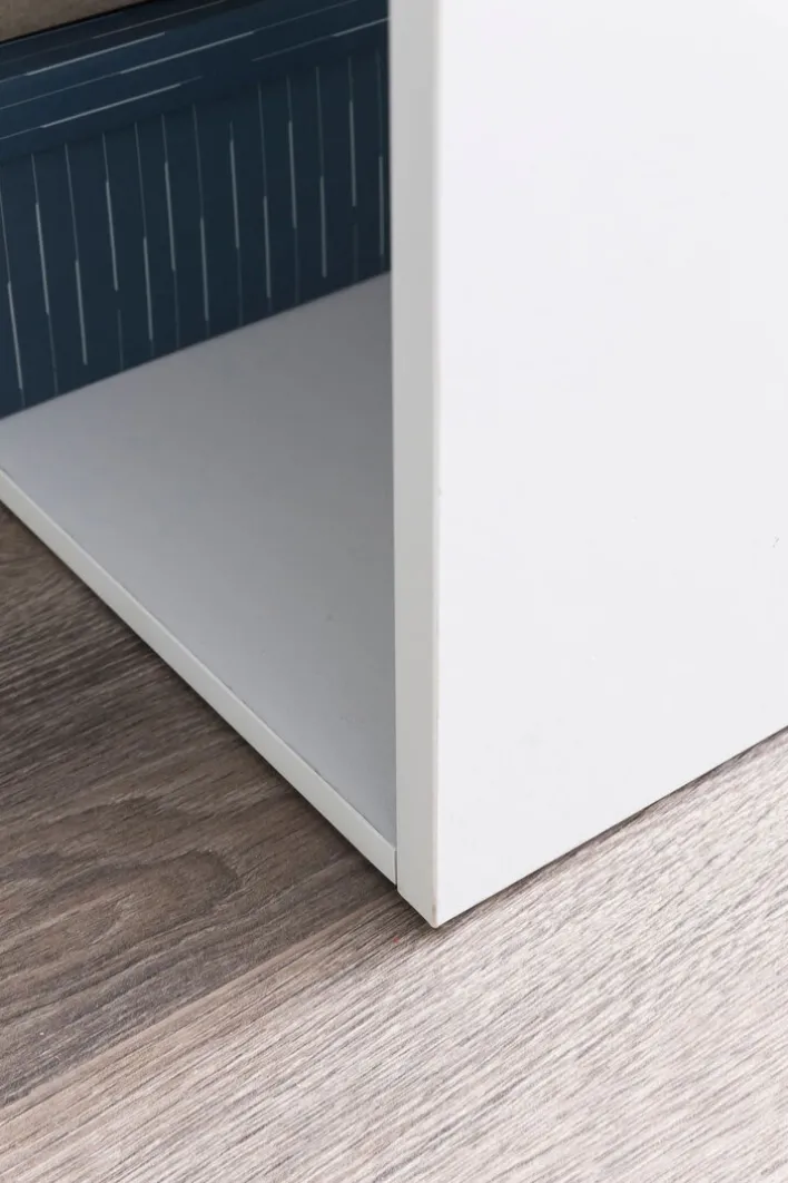 Schreibtisch mit Regal 120 x 120 cm weiss