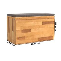 Schuhbank POUR 80 x 46 cm Kernbuche massiv
