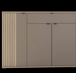 Schuhschrank 133 x 103 cm Basalt supermatt/Riva-Eiche-Dekor