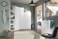 Schuhschrank 80 x 64 x 40 cm Holznachbildung weiß