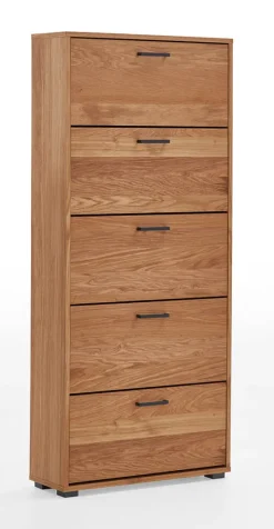 Schuhschrank 78 x 170 cm Eiche furniert/geölt