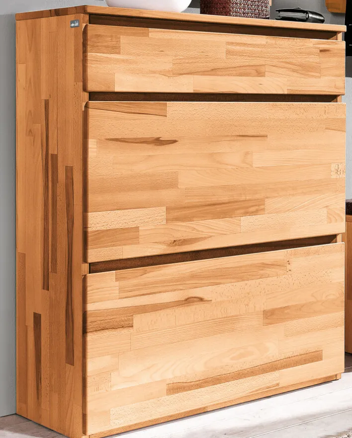 Schuhschrank POUR 80 x 107 cm Kernbuche massiv