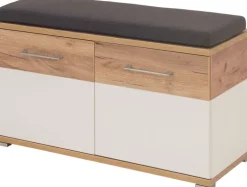 Schuhschrank THEO 96 x 51 cm Weiß/ Navarra Eiche NB