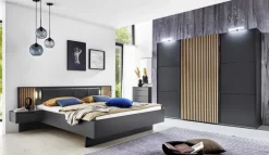 Schwebetürenschrank ALASKA 250 x 216 cm grau/ braun