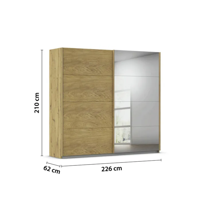 Schwebetürenschrank CAMBRIDGE braun