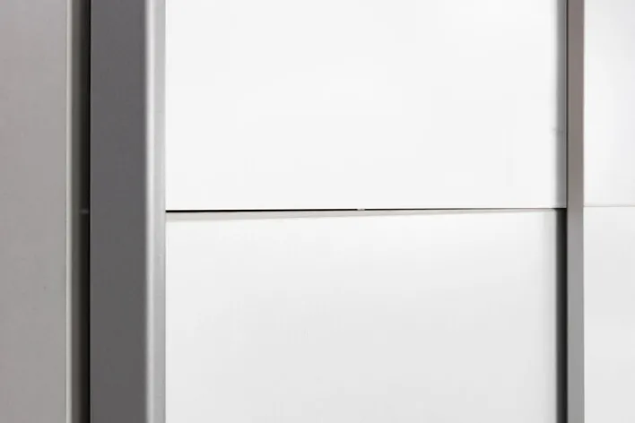 Schwebetürenschrank CHANCE 170 x 195 x 59 cm Nachbildung weiß