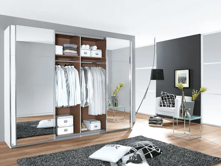 Schwebetürenschrank PANORAMA 316 x 230 cm weiß