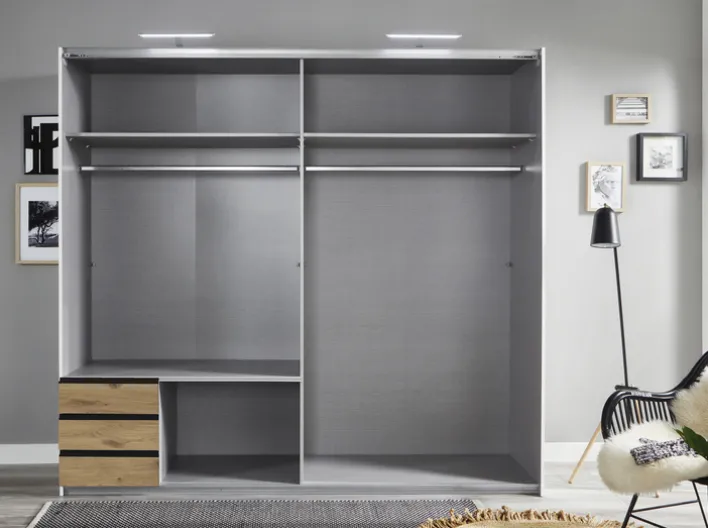Schwebetürenschrank ROCKWOOD braun