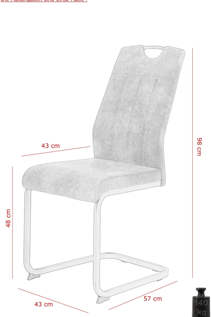 Schwingstuhl CHRISTINA II anthrazit/grau