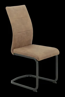 Schwingstuhl MELANIE 2er Set Stoffbezug schlamm