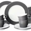 Seltmann Weiden Kaffeeservice NO LIMITS 18-teilig anthrazit/ weiß