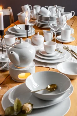 Seltmann Weiden Kaffee-Untertasse RONDO LIANE 6er Set weiß