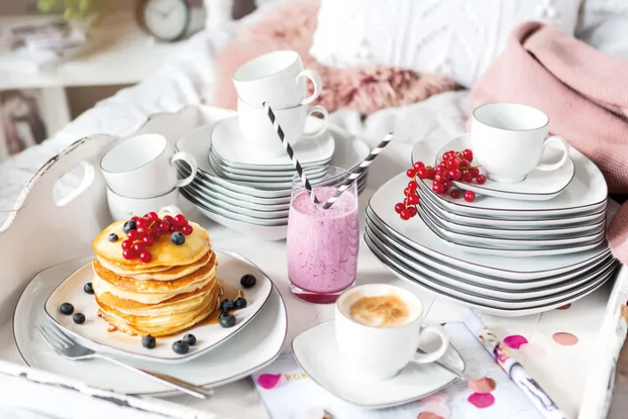 Seltmann Weiden Servierplatte LIDO schwarz/ weiß