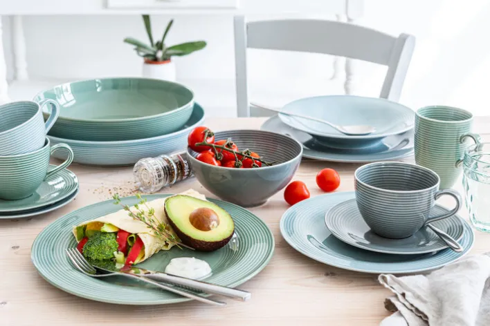 Seltmann Weiden Speiseteller BEAT COLOR GLAZE 6er Set salbeigrün