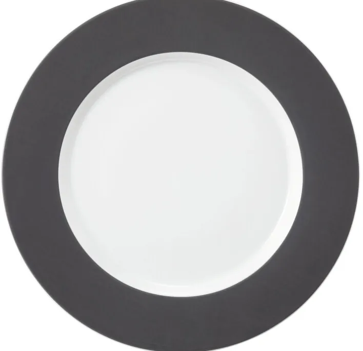 Seltmann Weiden Speiseteller NO LIMITS 6er Set anthrazit/ weiß