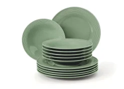 Seltmann Weiden Tafelservice BEAT COLOR GLAZE 12-teilig salbeigrün