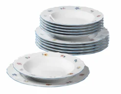 Seltmann Weiden Tafelservice SONATE NOSTALGIE 12-teilig Weiß mit Streublumendekor