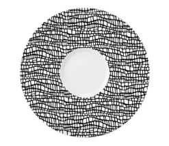 Seltmann Weiden Untertasse FASHION GLAMOROUS 16 cm Porzellan schwarz/weiß