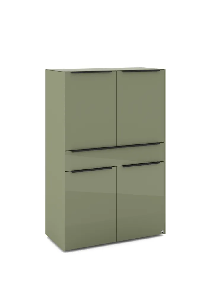 Set one by Musterring Highboard RENO 92x140 cm olivgrün