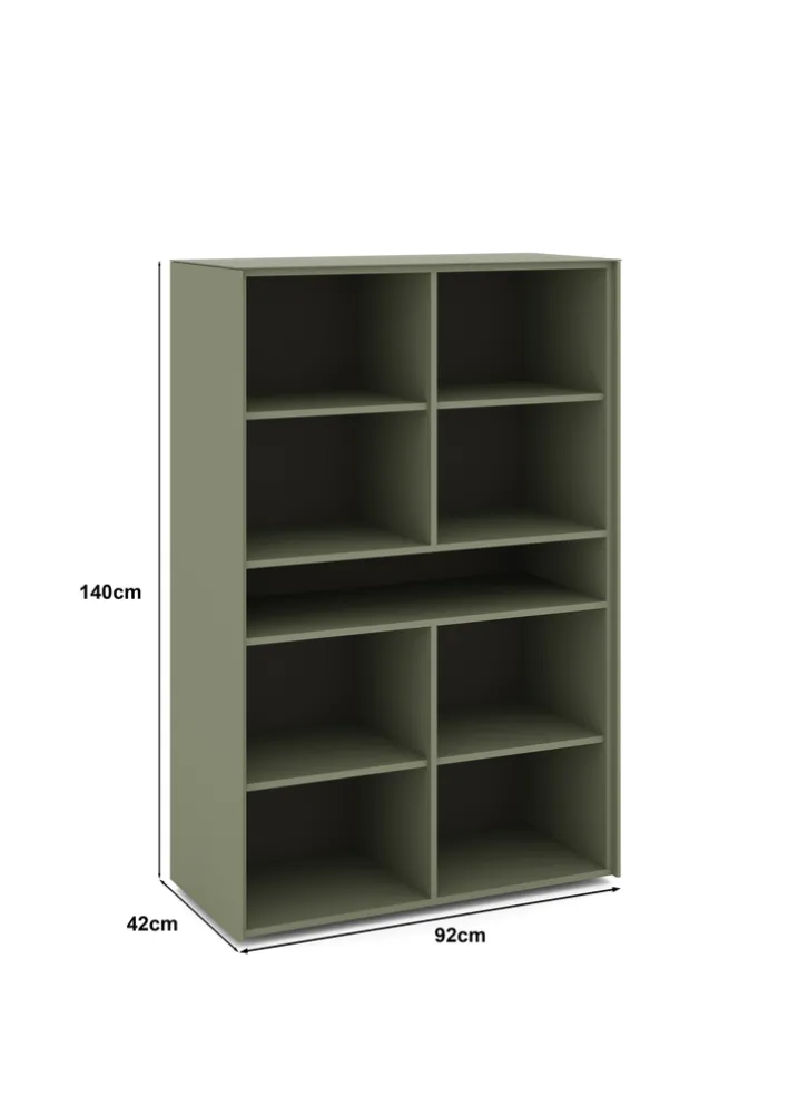 Set one by Musterring Highboard RENO 92x140 cm olivgrün