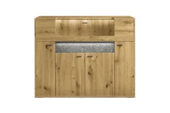 set one by Musterring Highboard DELTONA 154x122 cm Eiche Artisan Dekor / Sandstein