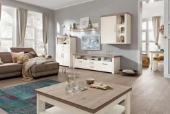 set one by Musterring Highboard YORK weiß/braun