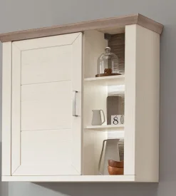 set one by Musterring Hängevitrine YORK weiß/braun