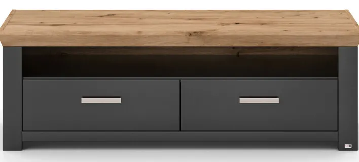 set one by Musterring Lowboard YORK 31 anthrazit /Eiche Artisan