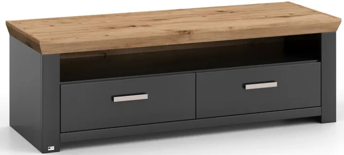 set one by Musterring Lowboard YORK 31 anthrazit /Eiche Artisan