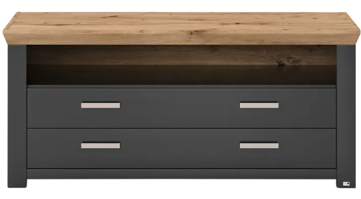 set one by Musterring Lowboard YORK 32 anthrazit /Eiche Artisan