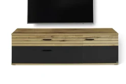 Set one by Musterring Lowboard QUINCY 180x53 cm Anthrazit/Coast Evoke Eiche