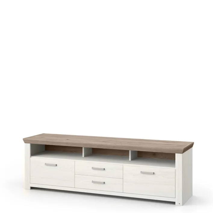 set one by Musterring Lowboard YORK 200x63 cm weiß/braun