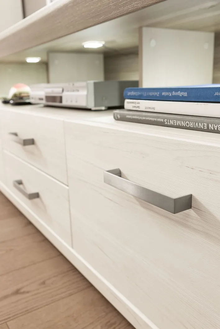 set one by Musterring Lowboard YORK 200x63 cm weiß/braun