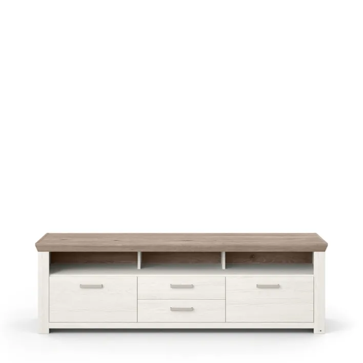 set one by Musterring Lowboard YORK 200x63 cm weiß/braun