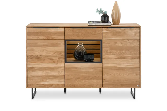 set one by Musterring Sideboard JACKSON 150 x 94 cm Eiche massiv/Eiche furniert