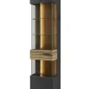 Set one by Musterring Vitrine QUINCY 45x207 cm Anthrazit/Coast Evoke Eiche