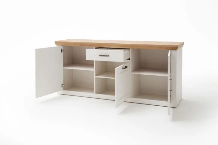 Sideboard 183 cm NB Pinie Aurelio weiß /Grandson Oak braun
