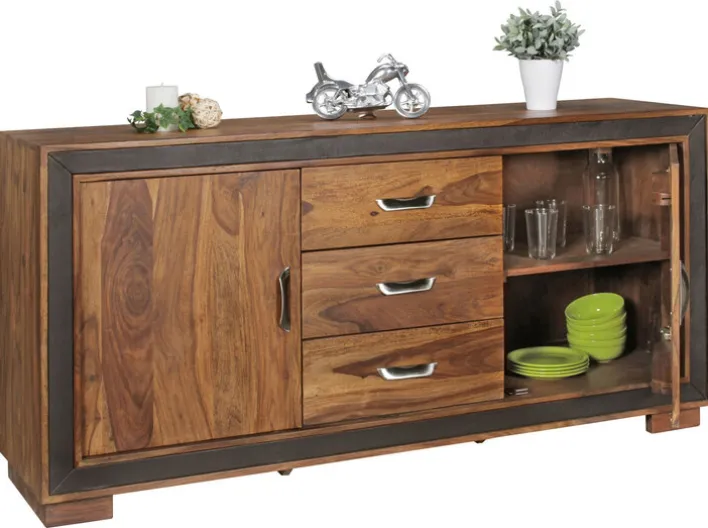 Sideboard 160 x 80 cm braun