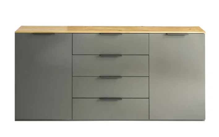 Sideboard 187 x 83 cm grau/braun