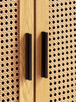 Sideboard 80 x 87 cm schwarz/braun